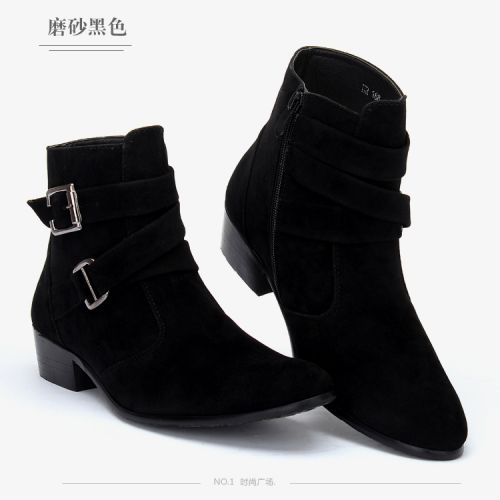 Boots - chaussures en Microfiber BLBG pointu pour printemps - Angleterre - semelle caoutchouc - Ref 950960