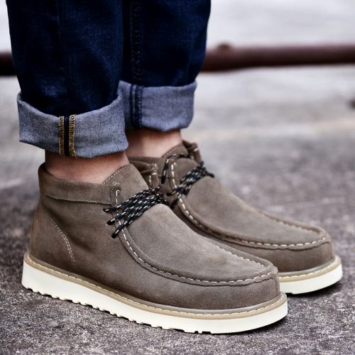 Boots - chaussures en de vache VXSVXM ronde pour printemps - loisir - semelle caoutchouc - Ref 950981