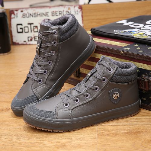 Boots - chaussures en PU ronde pour hiver - semelle caoutchouc - Ref 951026