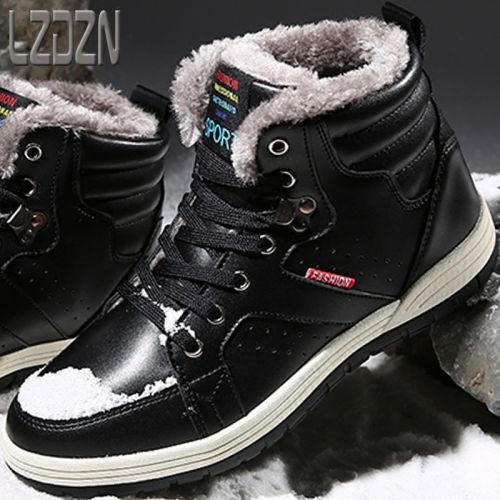 Boots - chaussures en Cuir spatial LZDZN ronde pour hiver - tendance des jeunes - semelle caoutchouc - Ref 951027