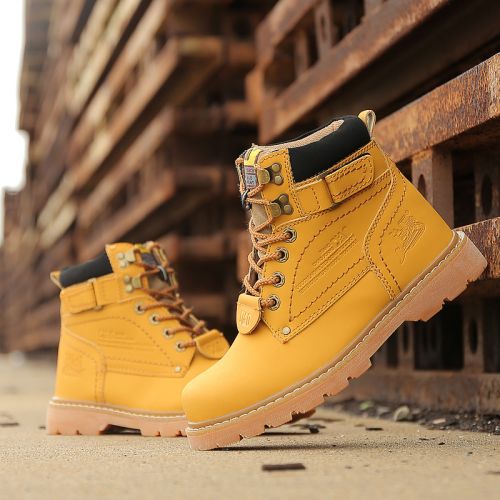 Boots - chaussures en plancher de cuir, En plus de de vache, ronde pour hiver - loisir - semelle TPR - Ref 9510