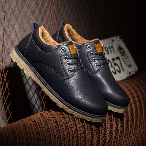 Boots - chaussures en PU ronde pour hiver - tendance des jeunes - semelle caoutchouc - Ref 951055