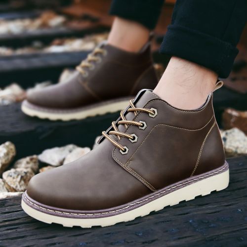 Boots - chaussures en Microfiber ronde pour printemps - tendance des jeunes - semelle caoutchouc - Ref 951067