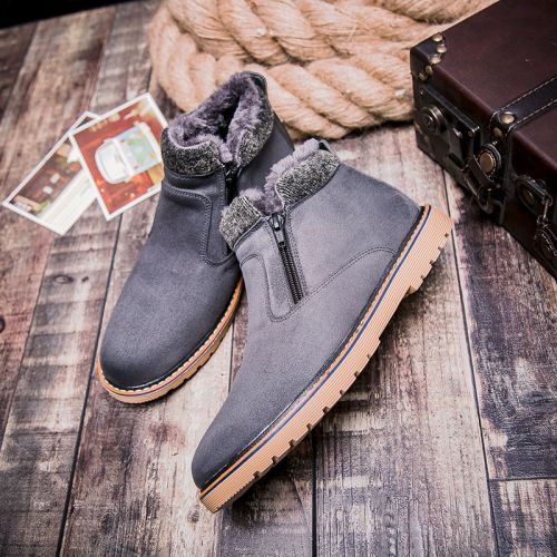 Boots - chaussures en de vache ronde pour hiver - tendance des jeunes - semelle caoutchouc - Ref 951080