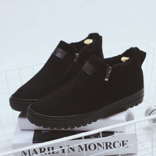 Boots - chaussures en chamois ronde pour hiver - semelle TPR - Ref 951091