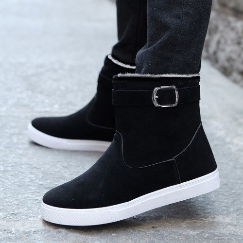 Boots - chaussures en PIPES JONES ronde pour hiver - tendance des jeunes - semelle caoutchouc - Ref 951093