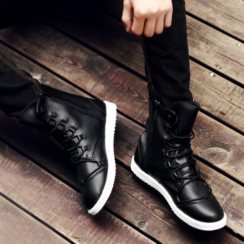 Boots - chaussures en PU ronde pour printemps - loisir - semelle caoutchouc - Ref 951098