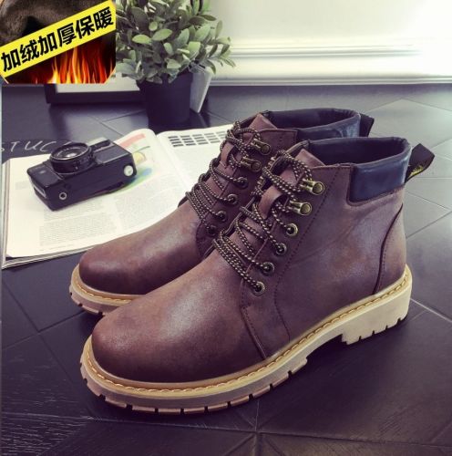 Boots - chaussures en Microfiber ronde pour hiver - Angleterre - semelle TPR - Ref 951108