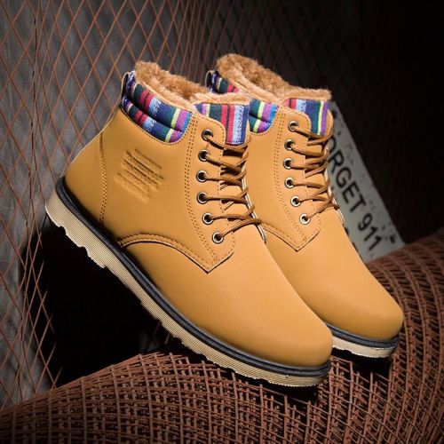 Boots - chaussures en PU ronde pour hiver - loisir - semelle caoutchouc - Ref 951114