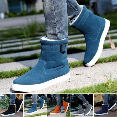 Boots - chaussures en Nubuck ronde pour hiver - loisir - semelle caoutchouc - Ref 951128