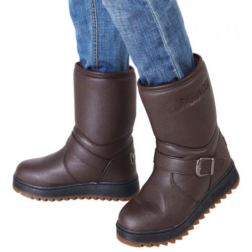 Boots - chaussures en PU ronde pour hiver - loisir - semelle TPR - Ref 951134