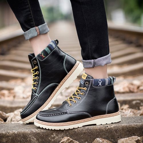 Boots - chaussures en PU EUORIUM ronde pour hiver - tendance des jeunes - semelle caoutchouc - Ref 951163