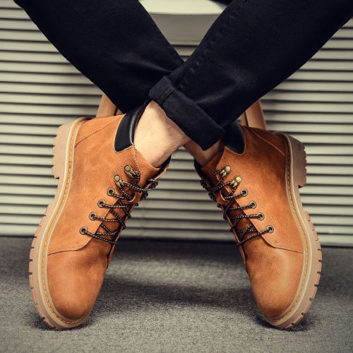 Boots - chaussures en PU ronde pour hiver - Europe - semelle TPR - Ref 951214