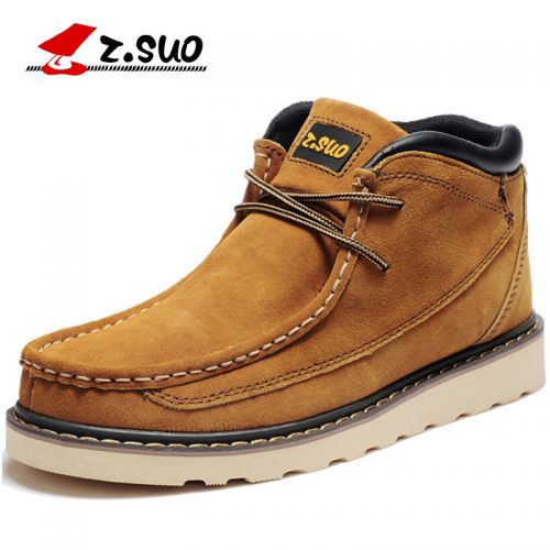 Boots - chaussures en de vache ZSUO ronde pour hiver - loisir - semelle caoutchouc - Ref 951233