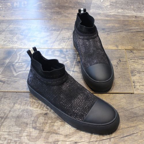 Boots - chaussures en Une variété de matériaux épissure ronde - tendance des jeunes - Ref 951238