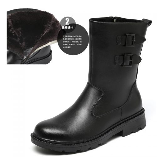Boots - chaussures en Microfiber ronde pour hiver - loisir - semelle caoutchouc - Ref 951241
