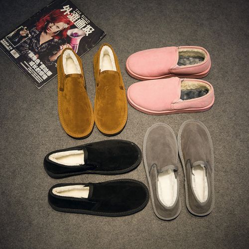 Boots - chaussures en Nubuck ronde pour hiver - tendance des jeunes - semelle caoutchouc - Ref 951247