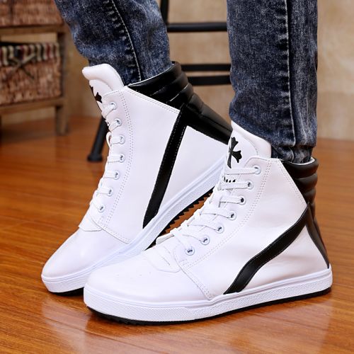 Boots - chaussures en Cuir spatial ronde - loisir - semelle caoutchouc - Ref 951285