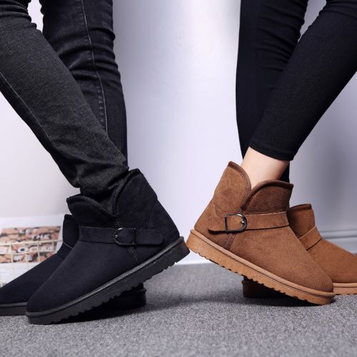 Boots - chaussures en ronde pour hiver - semelle caoutchouc - Ref 951286