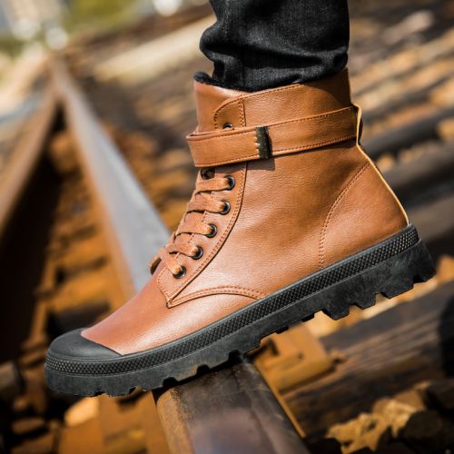 Boots - chaussures en Ercengzhupi ronde pour hiver - tendance des jeunes - semelle caoutchouc - Ref 951323
