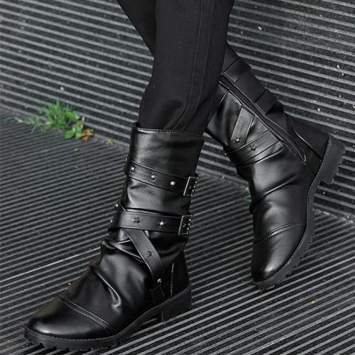Boots - chaussures en PU pointu pour printemps - semelle caoutchouc - Ref 951334
