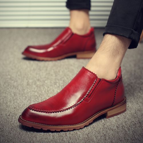 Boots - chaussures en Microfiber pointu pour hiver - Angleterre - semelle TPR - Ref 951349