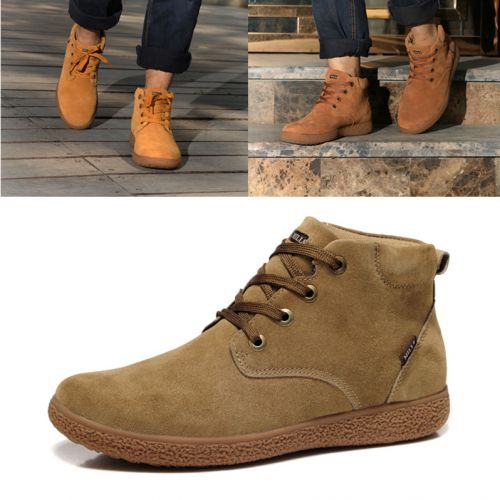 Boots - chaussures en cuir NUOJIU ronde pour hiver - tendance des jeunes - semelle caoutchouc - Ref 951354