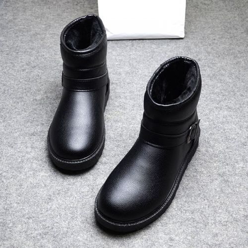 Boots - chaussures en Microfiber ronde pour hiver - semelle mousse de caoutchouc - Ref 951357