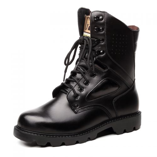 Boots - chaussures en plancher de cuir, En plus de de vache, ronde pour hiver - Angleterre - semelle caoutchouc - Ref 95