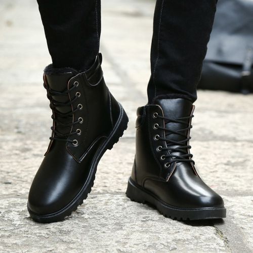 Boots - chaussures en Une variété de matériaux épissure ronde pour hiver - tendance des jeunes - semelle caoutchouc - Ref 951402