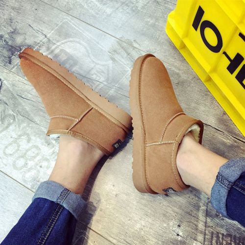 Boots - chaussures en de vache SAINT KING ronde pour hiver - semelle caoutchouc - Ref 951457