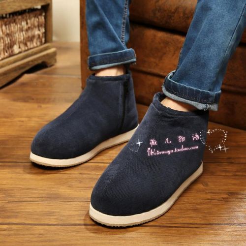 Boots - chaussures en velours côtelé ronde pour hiver - simple - semelle fond composite - Ref 951476