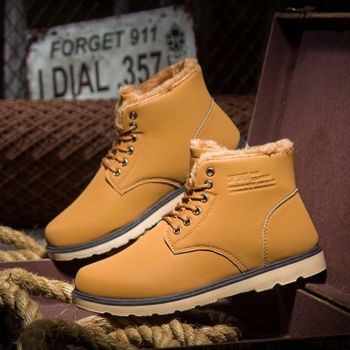 Boots - chaussures en PU ronde pour hiver - tendance des jeunes - semelle caoutchouc - Ref 951500