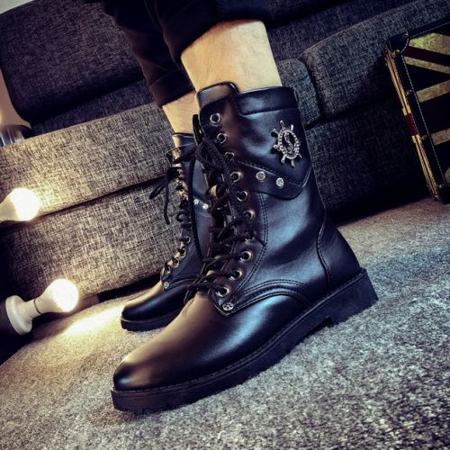 Boots - chaussures en PU pointu pour hiver - tendance des jeunes - semelle caoutchouc - Ref 951519