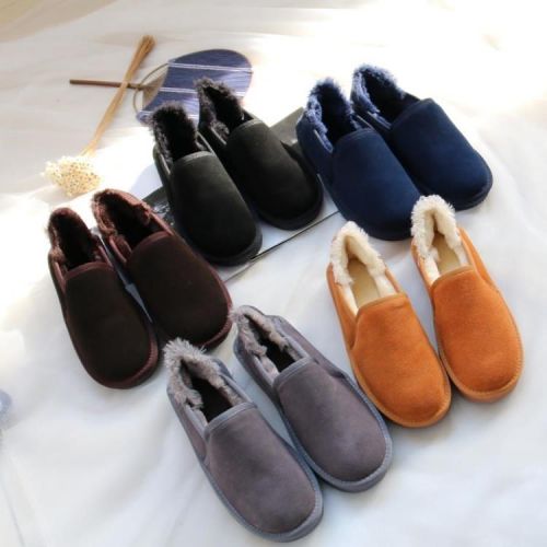 Boots - chaussures en Nubuck ronde pour hiver - simple - semelle caoutchouc - Ref 951529