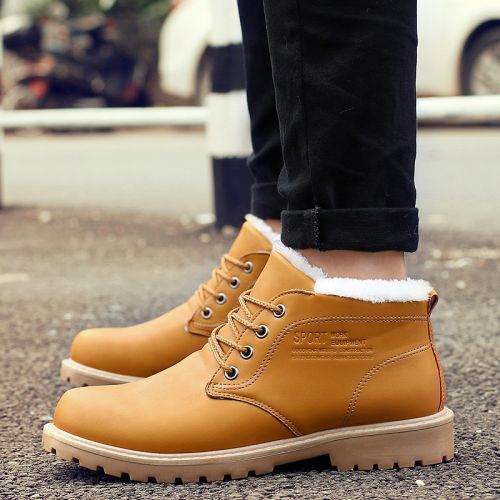 Boots - chaussures en Cuir spatial ronde pour hiver - mouvement - semelle caoutchouc - Ref 951542