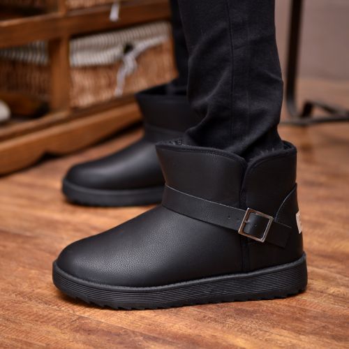 Boots - chaussures en PU ronde pour hiver - loisir - semelle caoutchouc - Ref 951553