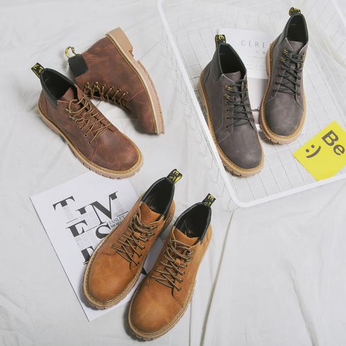 Boots - chaussures en Microfiber KUNGFUDEER ronde pour printemps - loisir - semelle caoutchouc - Ref 951558