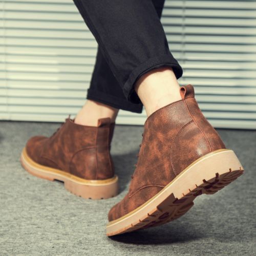 Boots - chaussures en Microfiber ronde pour hiver - Angleterre - semelle TPR - Ref 951573