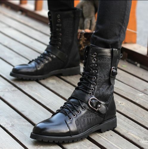 Boots - chaussures en Nubuck pointu pour hiver - semelle caoutchouc - Ref 951577