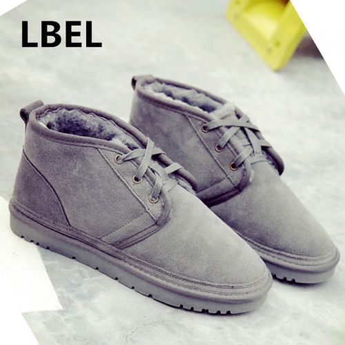 Boots - chaussures en plancher de cuir, En plus de de vache, LBEL ronde pour hiver - tendance des jeunes - semelle TPR 