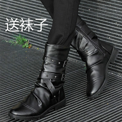Boots - chaussures en PU ronde pour hiver - semelle caoutchouc - Ref 951597