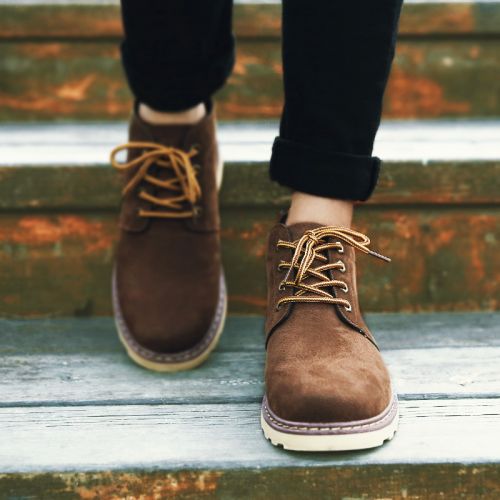 Boots - chaussures en PU ronde pour printemps - tendance des jeunes - semelle caoutchouc - Ref 951609