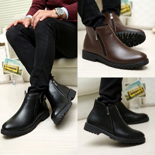 Boots - chaussures en PU OUTDO ronde pour printemps - tendance des jeunes - semelle caoutchouc - Ref 951616