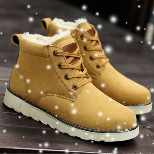 Boots - chaussures en de vache ronde pour hiver - loisir - semelle caoutchouc - Ref 951621