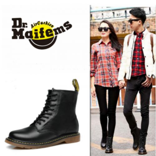 Boots - chaussures en plancher de cuir, En plus de de vache, DR.MAIFEMS ronde pour hiver - Angleterre - semelle PVC - Re