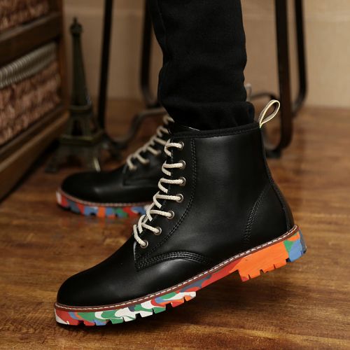 Boots - chaussures en PU pointu pour hiver - loisir - semelle caoutchouc - Ref 951630