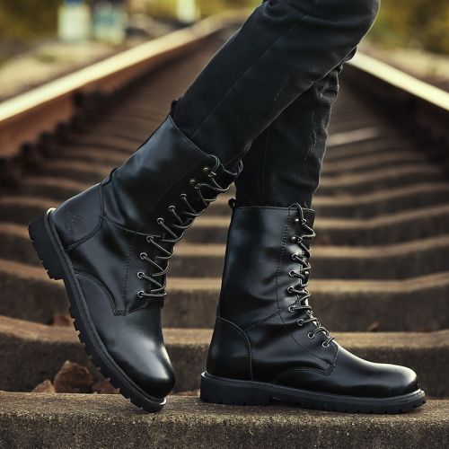 Boots - chaussures en plancher de cuir, En plus de de vache, JERAGUE ronde pour printemps - loisir - semelle caoutchouc 