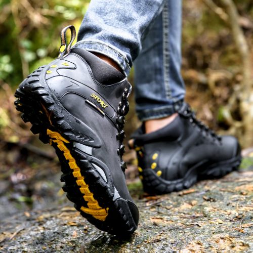 Boots - chaussures en plancher de cuir, En plus de de vache, ronde pour hiver - Angleterre - semelle caoutchouc - Ref 95