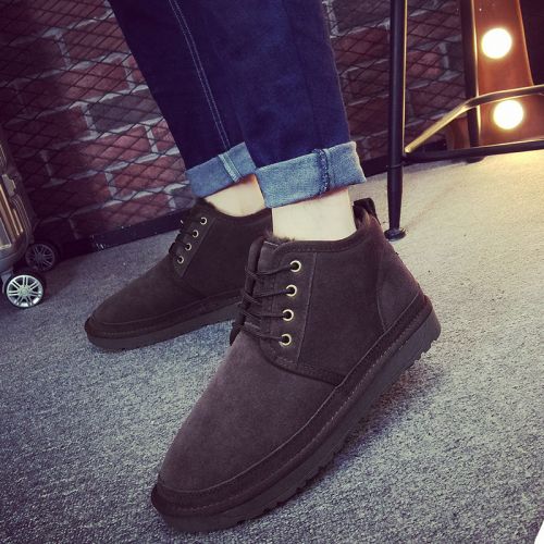 Boots - chaussures en de vache ronde pour hiver - loisir - semelle TPR - Ref 951711